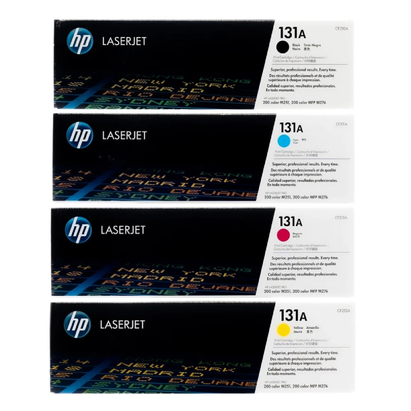 طقم حبر ليزر اتش بي 131A ملون CF213A | CF212A | CF211A | CF210A