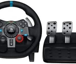 Logitech G29 Driving Force Racing Wheel and Floor Pedalsfor PS5, PS4, PC, Mac – Black – KSA Version