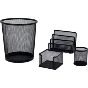 ملحق Roco Desk Set Letter Holder Small Trash Can Pencil Cup Memo Holder