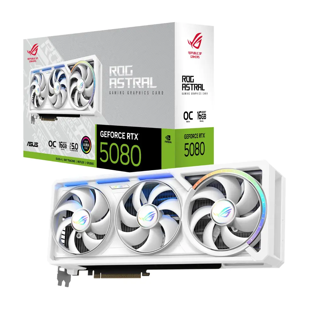 Asus VGA RTX5080 16G OC WHITE كرت شاشة