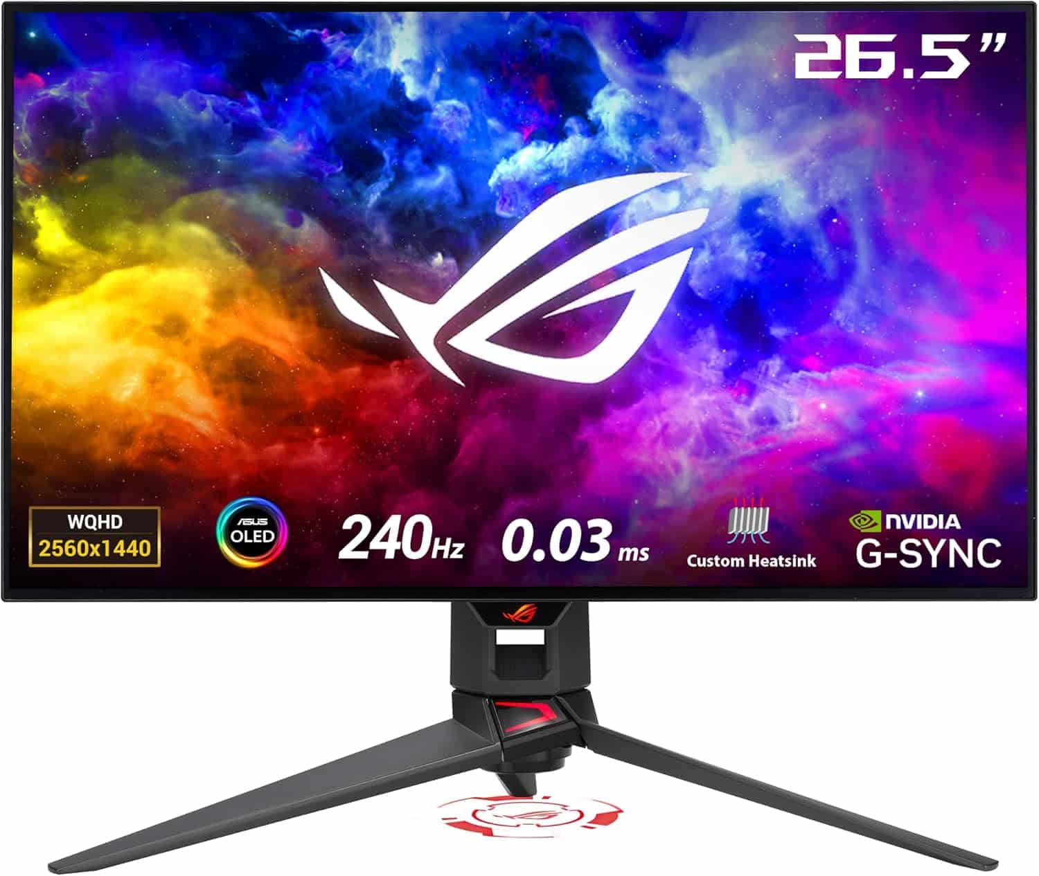 شاشة ألعاب ASUS ROG Swift OLED PG27AQDM gaming monitor