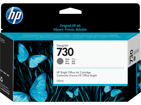 خرطوشة حبر HP 730 باللون الرمادي DesignJet سعة 130 مل