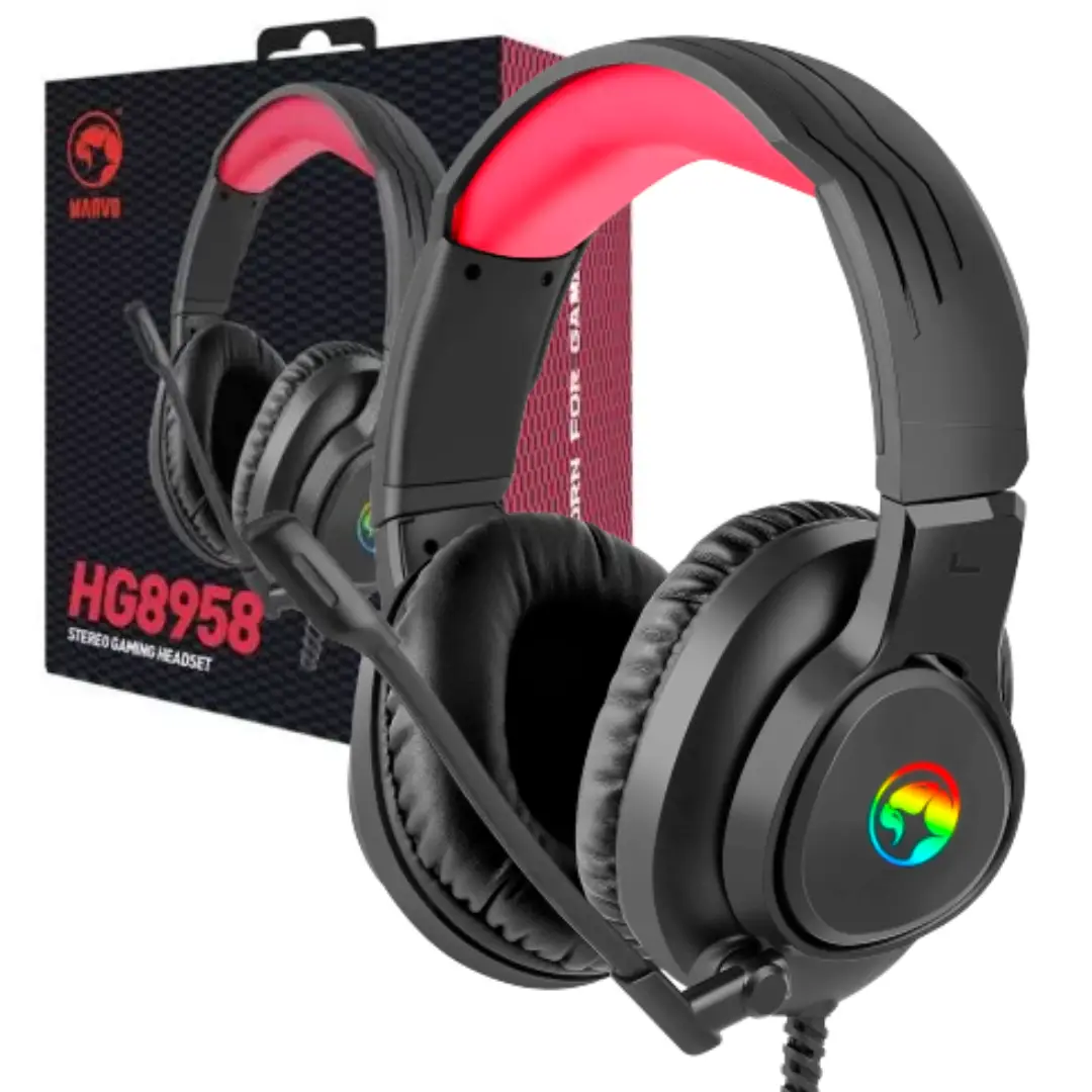 إكسسوار ألعاب HG8958 MARVO HG8958 USB+3.5MM Wired Gaming Headset سماعة العاب