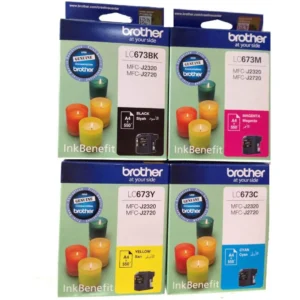 طقم حبر براذر LC673 BROTHER LC673BK-C-Y-M INK CARTRIDGE BLACK