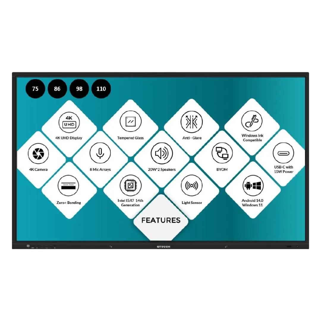 شاشة ألعاب QTOUCH Monitor 86 inch interactive screen